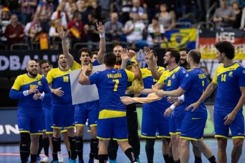 Handball-WM Brasilien - Korea am 17.01.2019 in der Mercedes-Benz Arena in Berlin Man Player of the match Guilherme VALADÌO ( Brasilien )