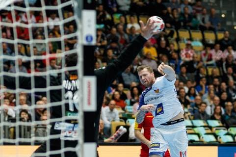 Handball WM, Mazedonien - Island Muenchen, Deutschland, 17.01.2019, IHF Handball WM 2019, Gruppe B, Mazedonien - Island, Arnor por Gunnarsson (ISL) in Aktion ( DeFodi048