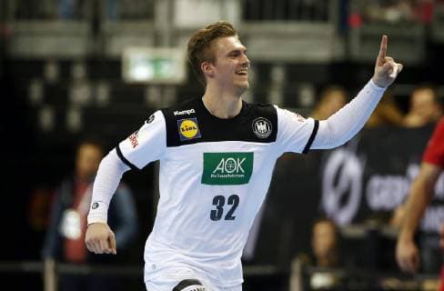 Franz Semper Freude Emotion jubelnd Jubel nach Tor Handball Weltmeisterschaft WM Herren Saison 2018 2019 17.01.2019 Deutschland GER DHB vs. Serbien SRB