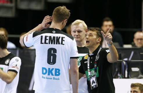 Finn Lemke, Trainer Christian Prokop Handball Weltmeisterschaft WM Herren Saison 2018 2019 17.01.2019 Deutschland GER DHB vs. Serbien SRB