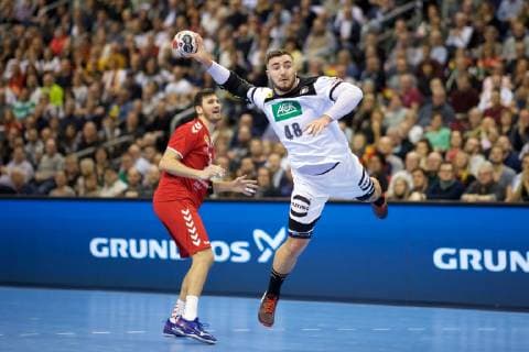 Handball Berlin 17.01.2019 Weltmeisterschaft 2019 Weltmeisterschaften der Männer Gruppe A Deutschland (GER) - Serbien (SRB) Jannik Kohlbacher (Deutschland, No.48)