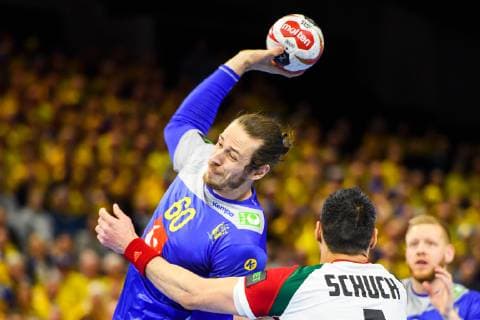 Handball WM, Schweden - Ungarn 190117 Kim Ekdahl du Rietz of Sweden during the IHF World Handball Championship match between Sweden and Hungary on January 17, 2019 in Copenhagen. Photo: Ludvig Thunman BILDBYRN kod LT 35581 Copyright: LUDVIGxTHUNMAN BB190117LT007