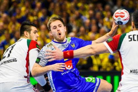 Handball WM, Schweden - Ungarn 190117 Albin Lagergren of Sweden during the IHF World Handball Championship match between Sweden and Hungary on January 17, 2019 in Copenhagen. Photo: Ludvig Thunman BILDBYRN kod LT 35581 Copyright: LUDVIGxTHUNMAN BB190117LT009