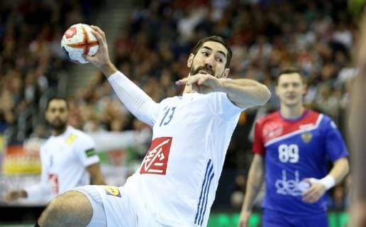 Handball WM, Frankreich - Russland Nikola Karabatic (Frankreich) beim Spiel Frankreich gegen Russland der Handball- WM 2019 der Maenner am 17.01.2019 in der Mercedes-Benz Arena in Berlin Handball - WM 2019 - Gruppe A - Frankreich - Russland