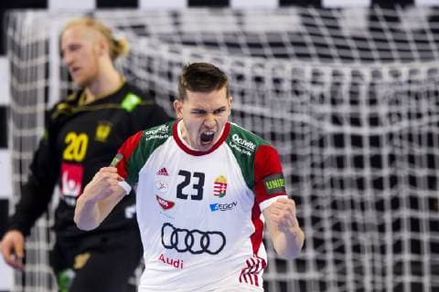 Handball WM, Schweden - Ungarn 190117 Dominik Mathe of Hungary celebrates during the IHF World Handball Championship match between Sweden and Hungary on January 17, 2019 in Copenhagen. Photo: Ludvig Thunman BILDBYRN kod LT 35581 Copyright: LUDVIGxTHUNMAN BB190117LT021