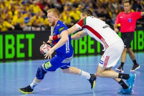 Handball WM, Schweden - Ungarn 190117 Jim Gottfridsson of Sweden during the IHF World Handball Championship match between Sweden and Hungary on January 17, 2019 in Copenhagen. Photo: Ludvig Thunman BILDBYRN kod LT 35581 Copyright: LUDVIGxTHUNMAN BB190117LT030