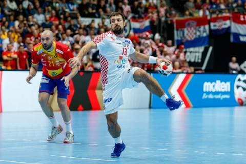 Handball WM, Spanien - Kroatien Muenchen, Deutschland, 17.01.2019, IHF Handball WM 2019, Gruppe B, Spanien - Kroatien, Zlatko Horvat (CRO) in Aktion ( DeFodi048