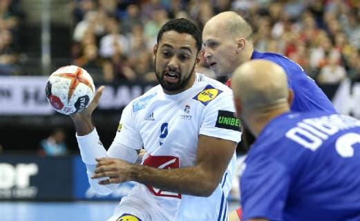 Handball WM, Frankreich - Russland Melvyn Richardson (Frankreich) beim Spiel Frankreich gegen Russland der Handball- WM 2019 der Maenner am 17.01.2019 in der Mercedes-Benz Arena in Berlin Handball - WM 2019 - Gruppe A - Frankreich - Russland