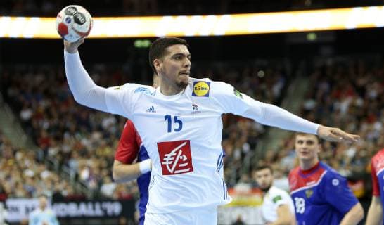 Handball WM, Frankreich - Russland Mathieu Grebille (Frankreich) beim Spiel Frankreich gegen Russland der Handball- WM 2019 der Maenner am 17.01.2019 in der Mercedes-Benz Arena in Berlin Handball - WM 2019 - Gruppe A - Frankreich - Russland
