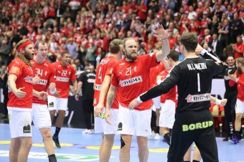 Handball WM, Dänemark - Norwegen 26th Mens Handball World Championship WM Weltmeisterschaft Daenemark vs Norwegen, 17.01.19 Jubel nach Sieg