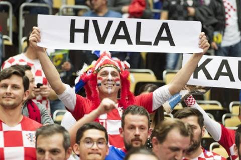 Handball WM 19, Vorrunde, Gruppe B, Begegnung: Spanien - Kroatien Olympiahalle Muenchen. 17.01.2019 Im Bild: Â
