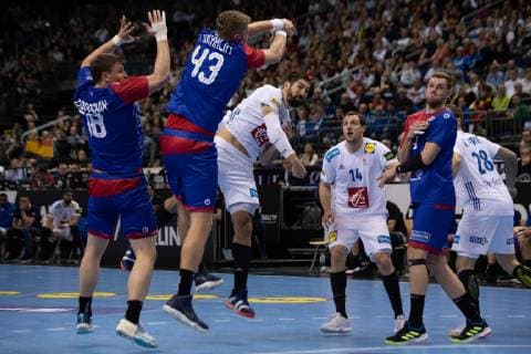 Handball-WM Frankreich - Russland am 17.01.2019 in der Mercedes-Benz Arena in Berlin Nikola KARABATIC ( Frankreich )