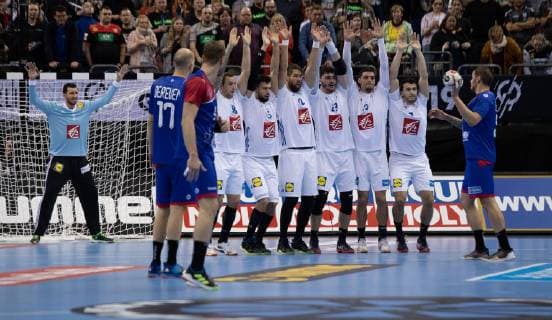 Handball-WM Frankreich - Russland am 17.01.2019 in der Mercedes-Benz Arena in Berlin die Möglichkeit zum Ausgleich für Russland nach Ablauf der Zeit