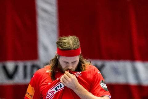 190117 Mikkel Hansen of Denmark looks dejected during the IHF World Handball Championship match between Denmark and Norway on January 17, 2019 in Herning. Photo: Jon Olav Nesvold BILDBYRN kod JE 160406 Copyright: JONxOLAVxNESVOLD BB190117JE243