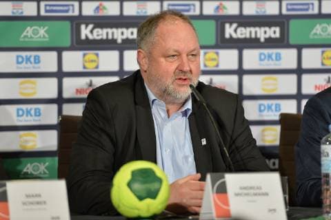 Handball, Herren, Weltmeisterschaft 2019 in Deutschland und Dänemark, DHB-Pressekonferenz, DHB-Präsident Andreas Michelmann, 18.01.19, Copyright: xMichaelxHundtx xMatthiasxKochx