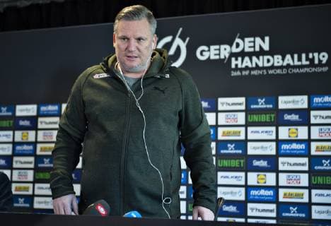 Coach Nikolaj Jacobsen of Denmark is seen arriving at the danish press conference PK Pressekonferenz during IHF Handball World Championship WM Weltmeisterschaft in Herning, Denmark, Friday, Jan. 18, 2019.. , Herning Jylland Copyright: HenningxBagger HenningxBaggerx COP101 spdk20190118-115230-L