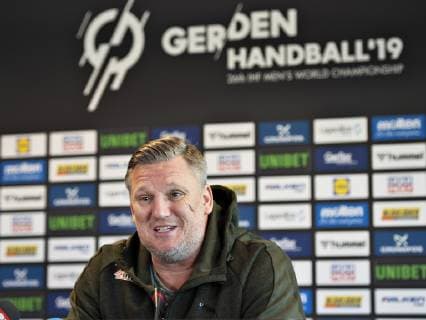 Coach Nikolaj Jacobsen of Denmark is seen at the danish press conference PK Pressekonferenz during IHF Handball World Championship WM Weltmeisterschaft in Herning, Denmark, Friday, Jan. 18, 2019.. , Herning Jylland Copyright: HenningxBagger HenningxBaggerx COP101 spdk20190118-115206-L