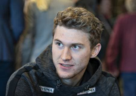 Magnus Landin of Denmark is seen at the danish press conference PK Pressekonferenz during IHF Handball World Championship WM Weltmeisterschaft in Herning, Denmark, Friday, Jan. 18, 2019.. , Herning Jylland Copyright: HenningxBagger HenningxBaggerx COP101 spdk20190118-122637-L