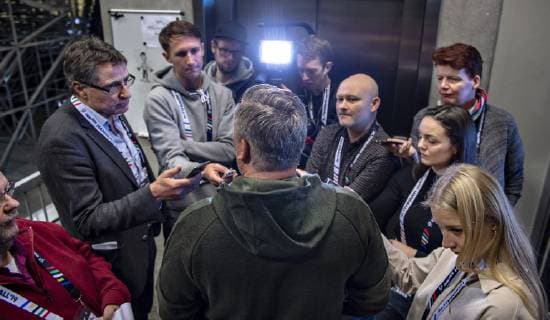 Coach Nikolaj Jacobsen of Denmark is seen at the danish press conference PK Pressekonferenz during IHF Handball World Championship WM Weltmeisterschaft in Herning, Denmark, Friday, Jan. 18, 2019.. , Herning Jylland Copyright: HenningxBagger HenningxBaggerx COP101 spdk20190118-131624-L
