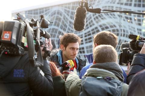 Handball WM Hauptrunde in Köln, Lanxess Arena Ankunft der deutschen Handball-Nationalmannschaft am Teamhotel Hyatt Uwe Gensheimer 18.01.19