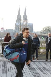 Handball WM Hauptrunde in Köln, Lanxess Arena Ankunft der deutschen Handball-Nationalmannschaft am Teamhotel Hyatt Patrick Groetzki 18.01.19