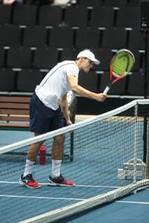 Pavel Kotov haut veraergert auf die Netzkante Koblenz Open, Tennis, 18.01.2019 Koblenz Open, Tennis, 18.01.2019 Koblenz Copyright: xEIBNER RenexWeissx EP_RWS