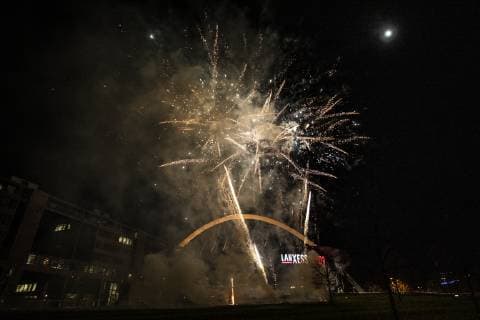 Handball WM 2019 Lanxess Arena Koeln Deutschland Datum: 18.01.2019 Feuerwerk