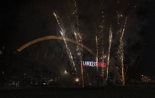 Handball WM 2019 Lanxess Arena Koeln Deutschland Datum: 18.01.2019 Feuerwerk