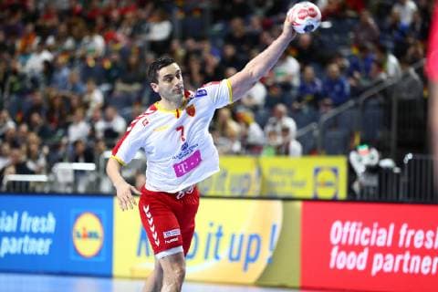 Kiril Lazarov (Mazedonien) beim Wurf, Russland vs Mazedonien, IHF Maenner Handball Weltmeisterschaft, 19.01.2019 Fotograf Neis Eibner Russland vs Mazedonien, IHF Maenner Handball Weltmeisterschaft, 19.01.2019 Köln Copyright: xEIBNER AlexanderxNeisx EP_ANS