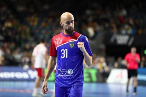 Timur Dibirov (Russland) jubelt, Russland vs Mazedonien, IHF Maenner Handball Weltmeisterschaft, 19.01.2019 Fotograf Neis Eibner Russland vs Mazedonien, IHF Maenner Handball Weltmeisterschaft, 19.01.2019 Köln Copyright: xEIBNER AlexanderxNeisx EP_ANS