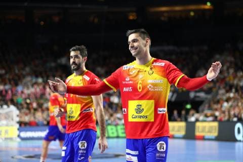 Angel Perez Fernandez (Spanien), Frankreich vs Spanien, IHF Maenner Handball Weltmeisterschaft, 19.01.2019 Fotograf Neis Eibner Frankreich vs Spanien, IHF Maenner Handball Weltmeisterschaft, 19.01.2019 Köln Copyright: xEIBNER AlexanderxNeisx EP_ANS