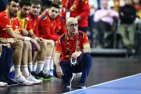 Jordi Romans Ribeira (Trainer Spanien), Frankreich vs Spanien, IHF Maenner Handball Weltmeisterschaft, 19.01.2019 Fotograf Neis Eibner Frankreich vs Spanien, IHF Maenner Handball Weltmeisterschaft, 19.01.2019 Köln Copyright: xEIBNER AlexanderxNeisx EP_ANS