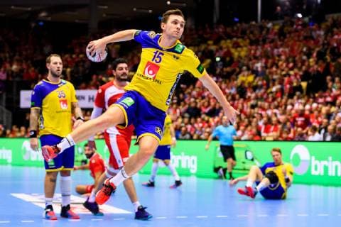 190119 Hampus Wanne of Sweden during the IHF World Handball Championship match between Tunisia and Sweden on January 19, 2019 in Herning. Photo: Petter Arvidson BILDBYRAN kod PA 92204 Copyright: PETTERxARVIDSON BB190119PA091