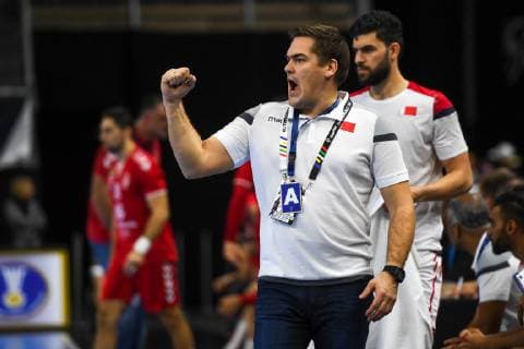 HANDBALL - IHF WC, SRB vs BRN COPENHAGEN,DENMARK,19.JAN.19 - HANDBALL - IHF Men s World Championships, international match Länderspiel Serbia vs Bahrain. Image shows head coach Aron Kristjansson (BHR). GEPAxpictures xOliverxLerch