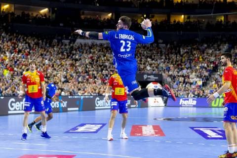 Ludovic Fabregas (Nr. 23, Frankreich). Frankreich vs. Spanien, Hauptrunde, Handball, IHF Handball Weltmeisterschaft, 19.01.19 Koeln Nordrhein-Westfalen Germany Lanxess-Arena Copyright: xAgentur54Gradx xFelixxKoenigx
