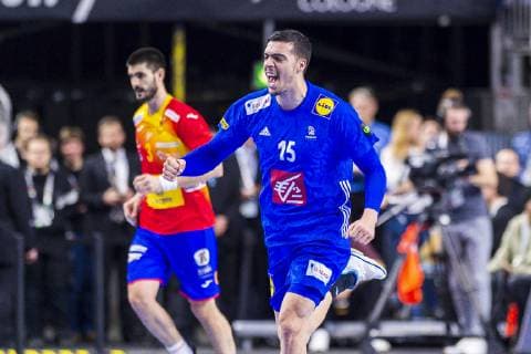 Köln, Deutschland 19. Januar 2019: WM 2019 Männer - Hauptrunde - Frankreich vs. Spanien Mathieu Grebille (Frankreich) Jubel Freude Emotion Torjubel Torschuetze Torschütze Köln Lanxess Arena Nordrhein-Westfalen Deutschland