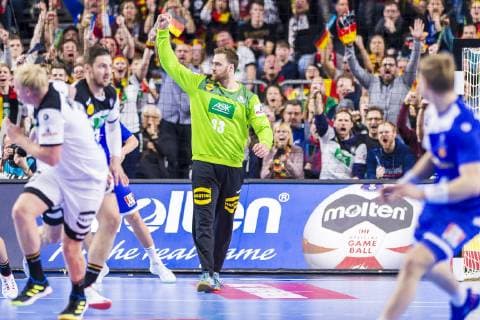 Köln, Deutschland 19. Januar 2019: WM 2019 Männer - Hauptrunde - Deutschland vs. Island Torhueter Andreas Wolff (Deutschland THW Kiel) Jubel Freude Emotion Köln Lanxess Arena Nordrhein-Westfalen Deutschland