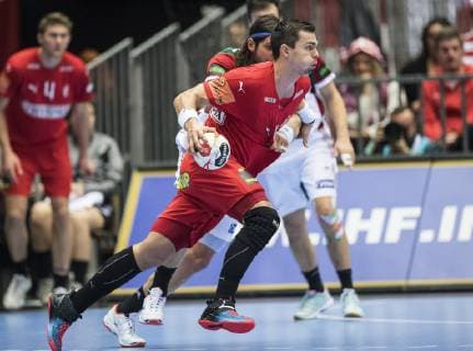Rasmus Lauge Schmidt (Denmark- 11) of Denmark during the men s IHF Handball World Championship WM Weltmeisterschaft Main Round Group 2 Denamrk vs Hungary match in Herning, Denmark, on saturday, Jan. 19, 2019.. , Herning DK Copyright: ClausxFisker ClausxFiskerx cop104 spdk20190119-211205-L