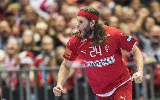 Mikkel Hansen (Denmark- 24) of Denmark during the men s IHF Handball World Championship WM Weltmeisterschaft Main Round Group 2 Denamrk vs Hungary match in Herning, Denmark, on saturday, Jan. 19, 2019.. , Herning DK Copyright: ClausxFisker ClausxFiskerx cop104 spdk20190119-211414-L