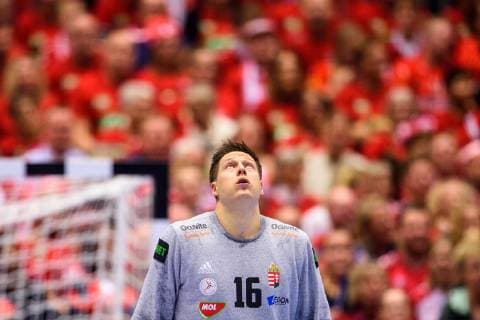 190119 Goalkeeper Roland Mikler of Hungary during the IHF World Handball Championship match between Denmark and Hungary on January 19, 2019 in Herning. Photo: Petter Arvidson BILDBYRAN kod PA 92205 Copyright: PETTERxARVIDSON BB190119PA136
