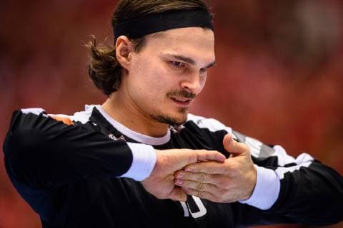 190119 Goalkeeper Jannick Green of Denmark during the IHF World Handball Championship match between Denmark and Hungary on January 19, 2019 in Herning. Photo: Petter Arvidson BILDBYRAN kod PA 92205 Copyright: PETTERxARVIDSON BB190119PA140