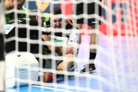 Jannik Kohlbacher (Deutschland) hat sich verletzt, , IHF Maenner Handball Weltmeisterschaft, 19.01.2019 Fotograf Neis Eibner Deutschland vs. Island, IHF Maenner Handball Weltmeisterschaft, 19.01.2019 Köln Copyright: xEIBNER AlexanderxNeisx EP_ANS