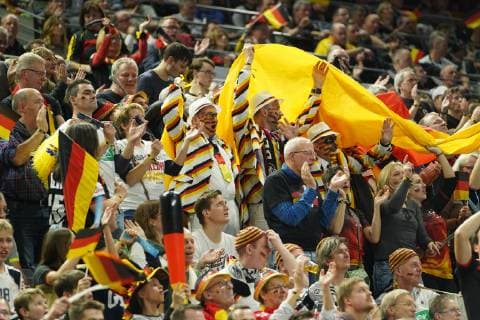 GER, IHF WM 2019, Deutschland (GER) vs Island (ISL) 19.01.2019, Lanxess Arena , Koeln, GER, IHF WM 2019, Deutschland (GER) vs Island (ISL) , im Bild picture shows: Fans deutschland