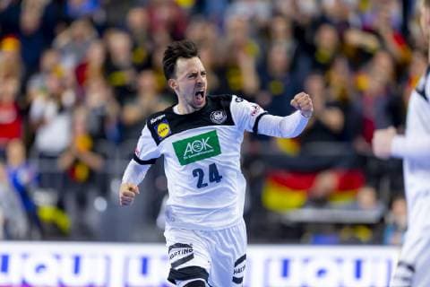 Patrick Groetzki (Nr. 24, Deutschland) freut sich jubelt. Deutschland vs. Island, Hauptrunde, Handball, IHF Handball Weltmeisterschaft, 19.01.19 Koeln Nordrhein-Westfalen Germany Lanxess-Arena Copyright: xAgentur54Gradx xFelixxKoenigx