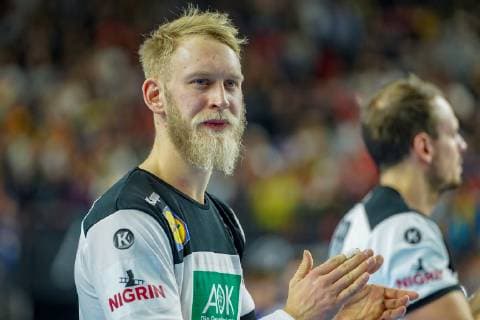 GER, IHF WM 2019, Deutschland (GER) vs Island (ISL) 19.01.2019, Lanxess Arena , Koeln, GER, IHF WM 2019, Deutschland (GER) vs Island (ISL) , im Bild picture shows: Matthias Musche (GER 37), Einzelaktion, Halbkörper Halbkoerper,