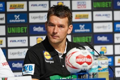 GER, IHF WM 2019, Deutschland (GER) vs Island (ISL) 19.01.2019, Lanxess Arena , Koeln, GER, IHF WM 2019, Deutschland (GER) vs Island (ISL) , im Bild picture shows: Pressekonferenz (PK) nach dem Spiel, Christian Prokop Headcoach Trainer (GER).
