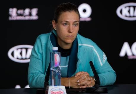January 20, 2019 - Melbourne, AUSTRALIA - Angelique Kerber of Germany talks to the media after her fourth-round match at the 2019 Australian Open Grand Slam tennis tournament 2019 Australian Open - 20 Jan - ZUMAa181 20190120_zaa_a181_106 Copyright: xAFP7x