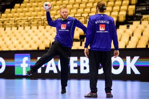 Handball WM, Schweden Training 190120 Jim Gottfridsson of Sweden during a training session during the IHF World Handball Championship on January 20, 2019 in Herning. Photo: Petter Arvidson BILDBYRAN kod PA 92206 Copyright: PETTERxARVIDSON BB190120PA003