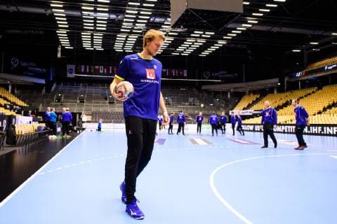 Handball WM, Schweden Training 190120 Jesper Nielsen of Sweden during a training session during the IHF World Handball Championship on January 20, 2019 in Herning. Photo: Petter Arvidson BILDBYRN kod PA 92206 Copyright: PETTERxARVIDSON BB190120PA040