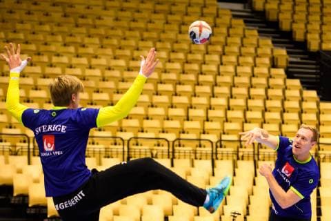 Handball WM, Schweden Training 190120 Fredric Pettersson of Sweden during a training session during the IHF World Handball Championship on January 20, 2019 in Herning. Photo: Petter Arvidson BILDBYRN kod PA 92206 Copyright: PETTERxARVIDSON BB190120PA052